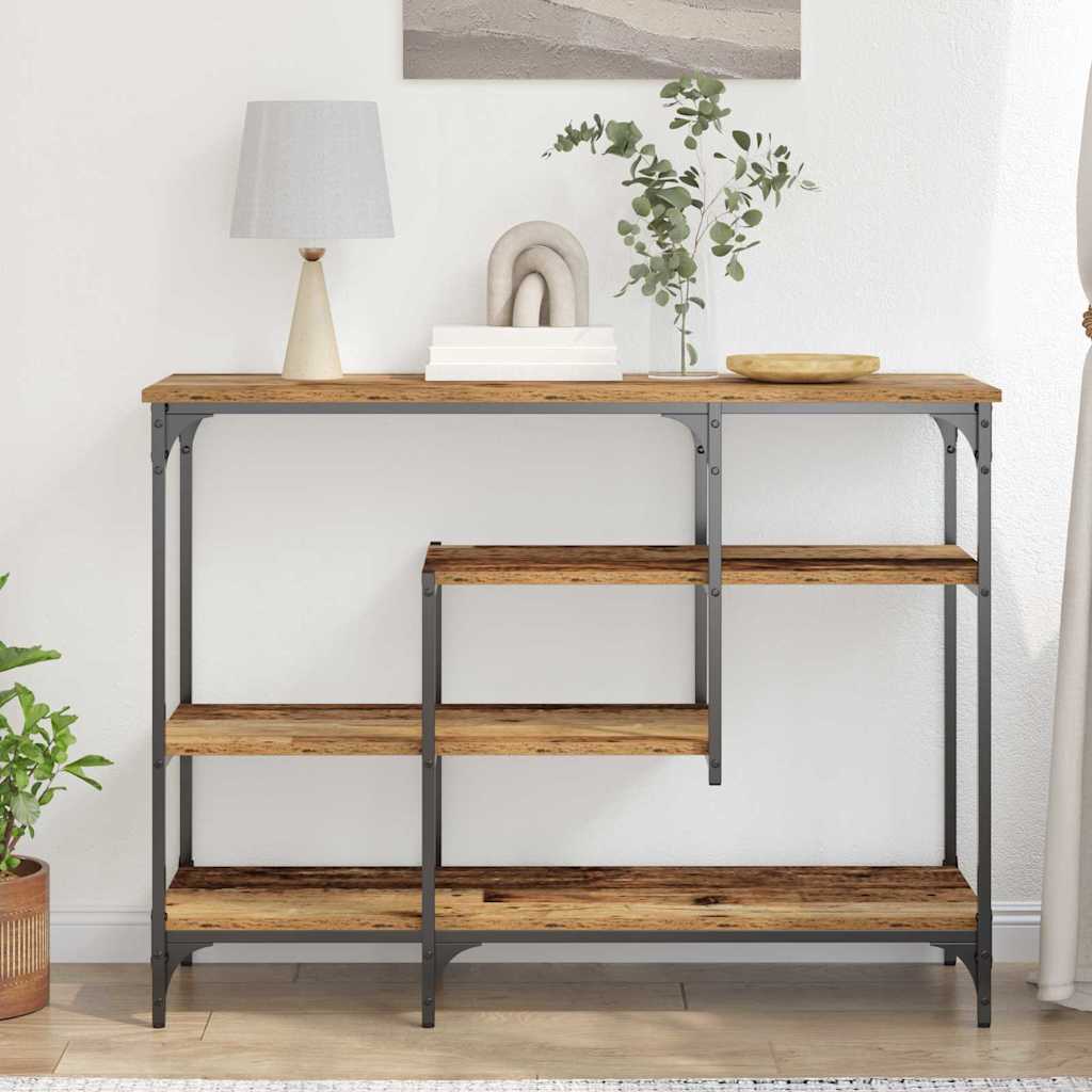 Tavolo Console con lo scaffale Legno vecchio 100 x 35 x 75 cm