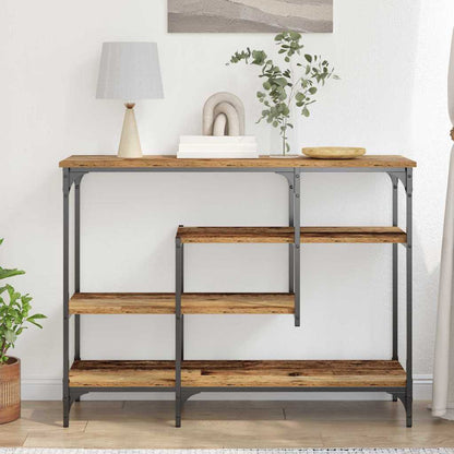 Tavolo Console con lo scaffale Legno vecchio 100 x 35 x 75 cm