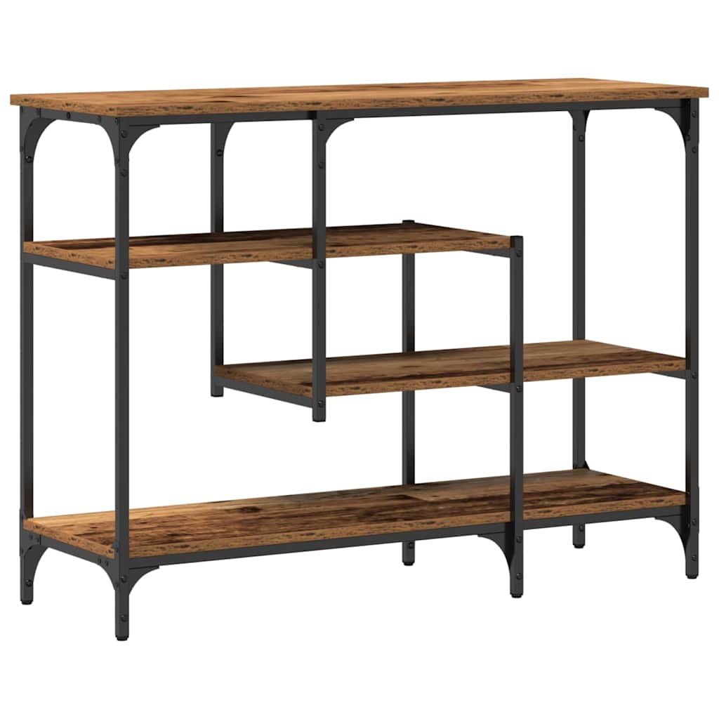 Tavolo Console con lo scaffale Legno vecchio 100 x 35 x 75 cm