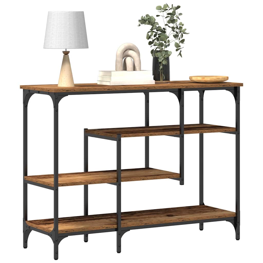 Tavolo Console con lo scaffale Legno vecchio 100 x 35 x 75 cm