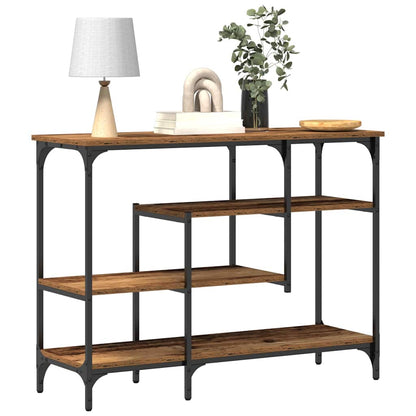 Tavolo Console con lo scaffale Legno vecchio 100 x 35 x 75 cm