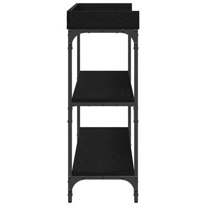 Tavolo Consolle con lo scaffale Rovere nero 100 x 30 x 80 cm
