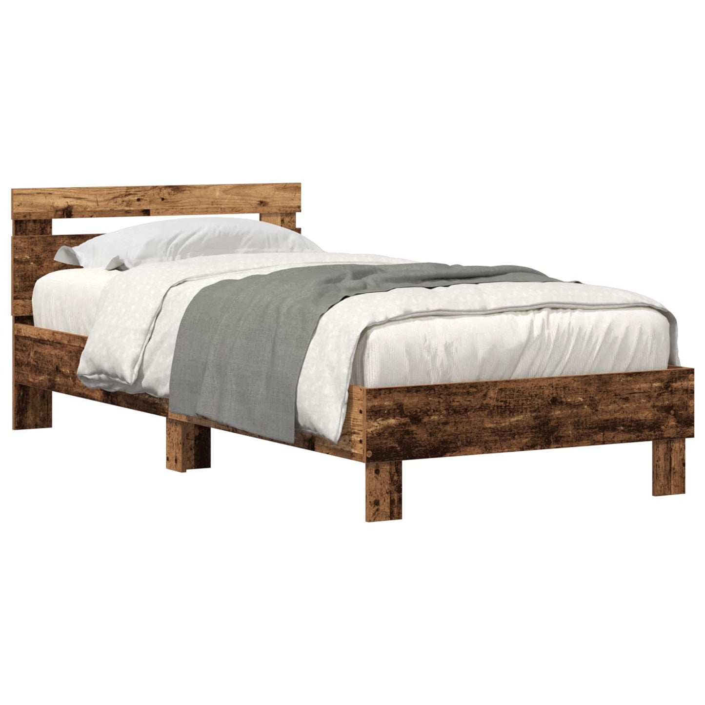 Struttura del letto Legno vecchio 75 x 190 cm Legno multistrato | homemem39
