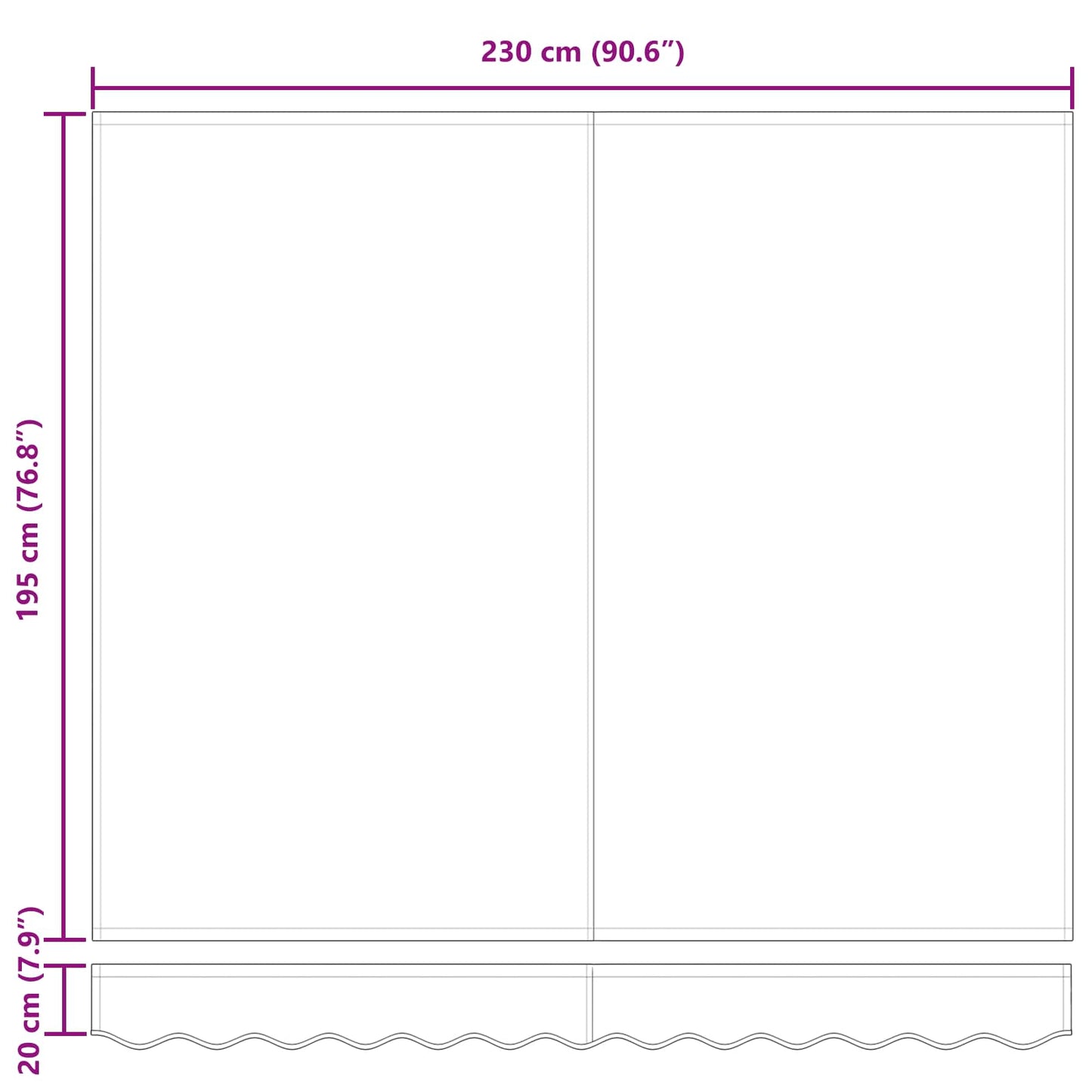 Tenda Retrattile Blu 250 x 200 cm Tessuto