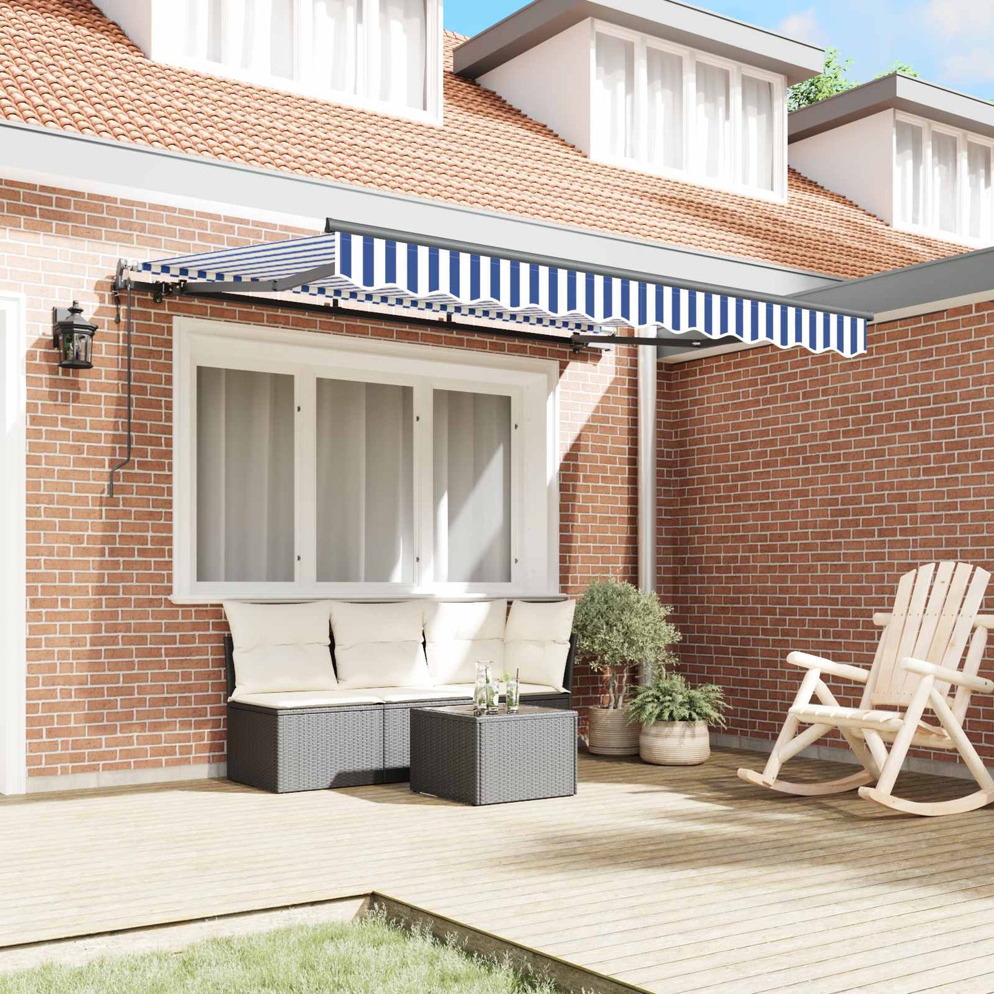 Tenda Retrattile Blu 250 x 200 cm Tessuto