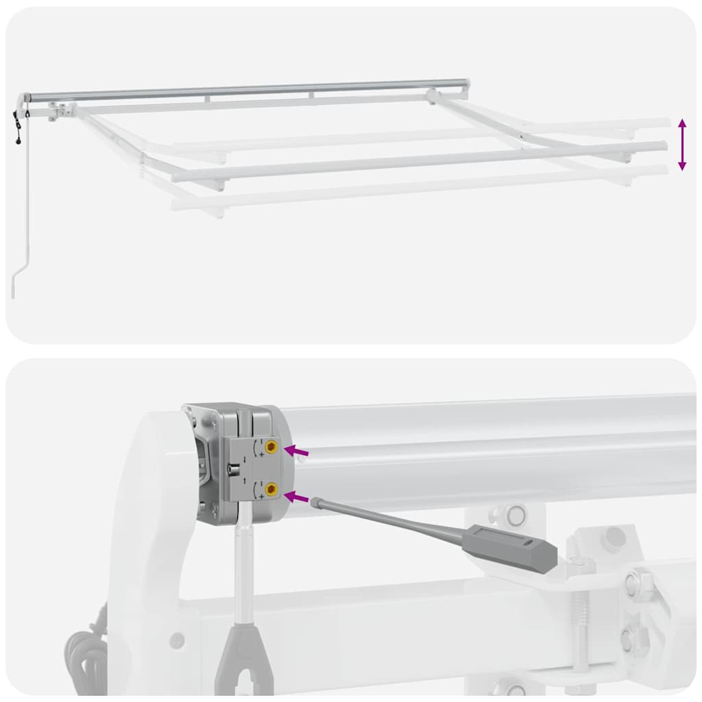 Tenda Retrattile Crema 250 x 200 cm Tessuto
