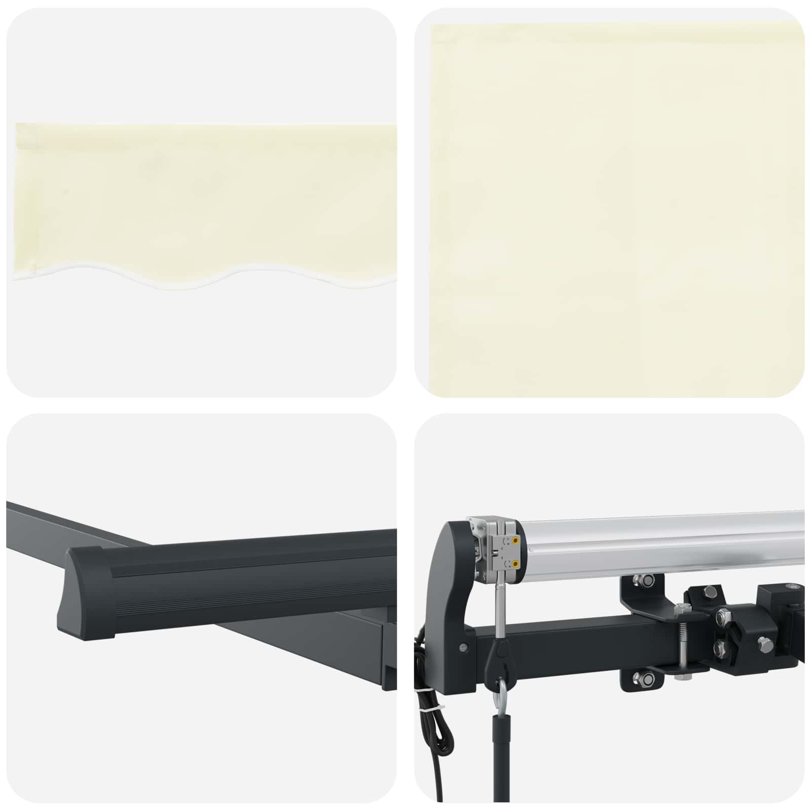 Tenda Retrattile Crema 250 x 200 cm Tessuto | homemem39