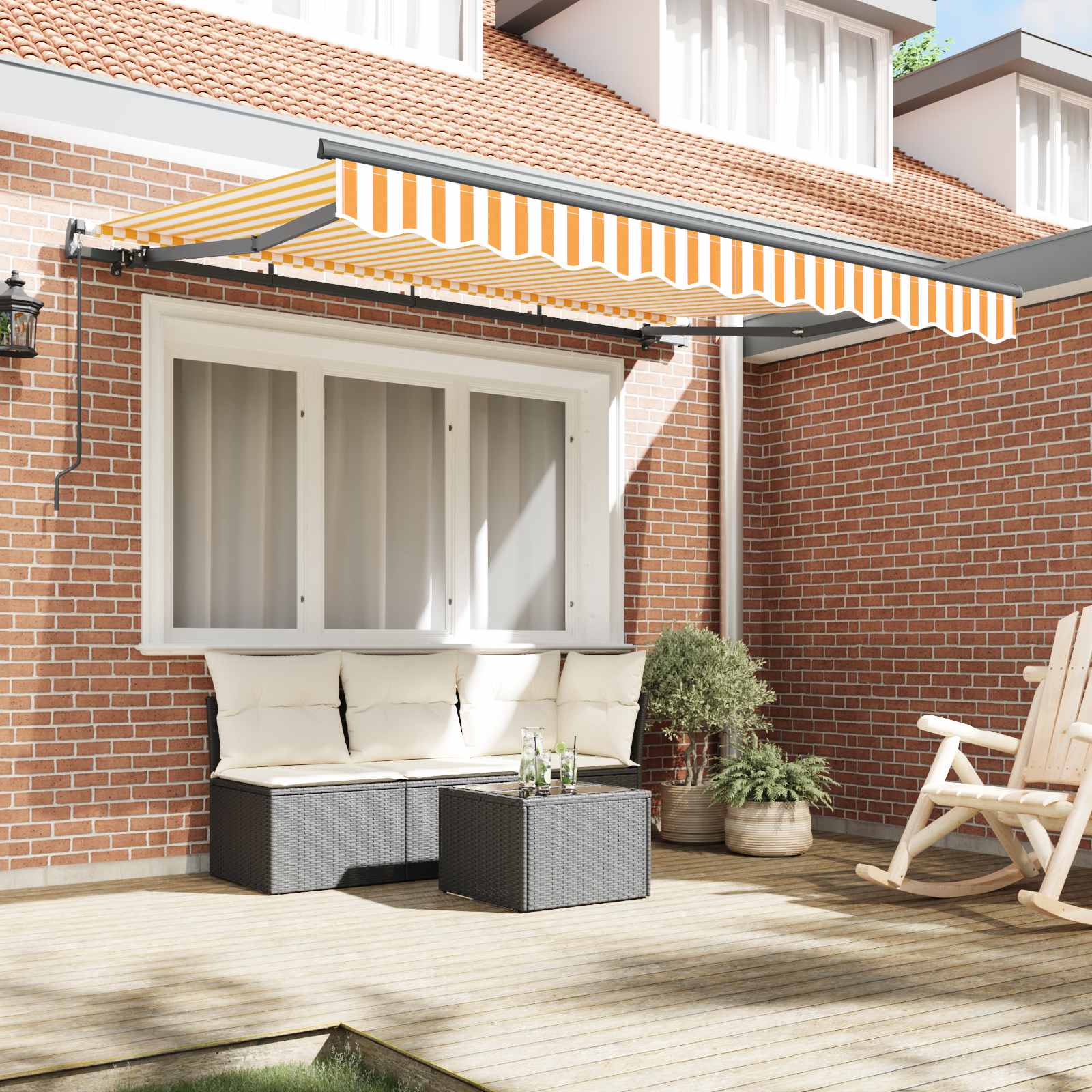 Tenda Retrattile Giallo 250 x 200 cm Tessuto | homemem39