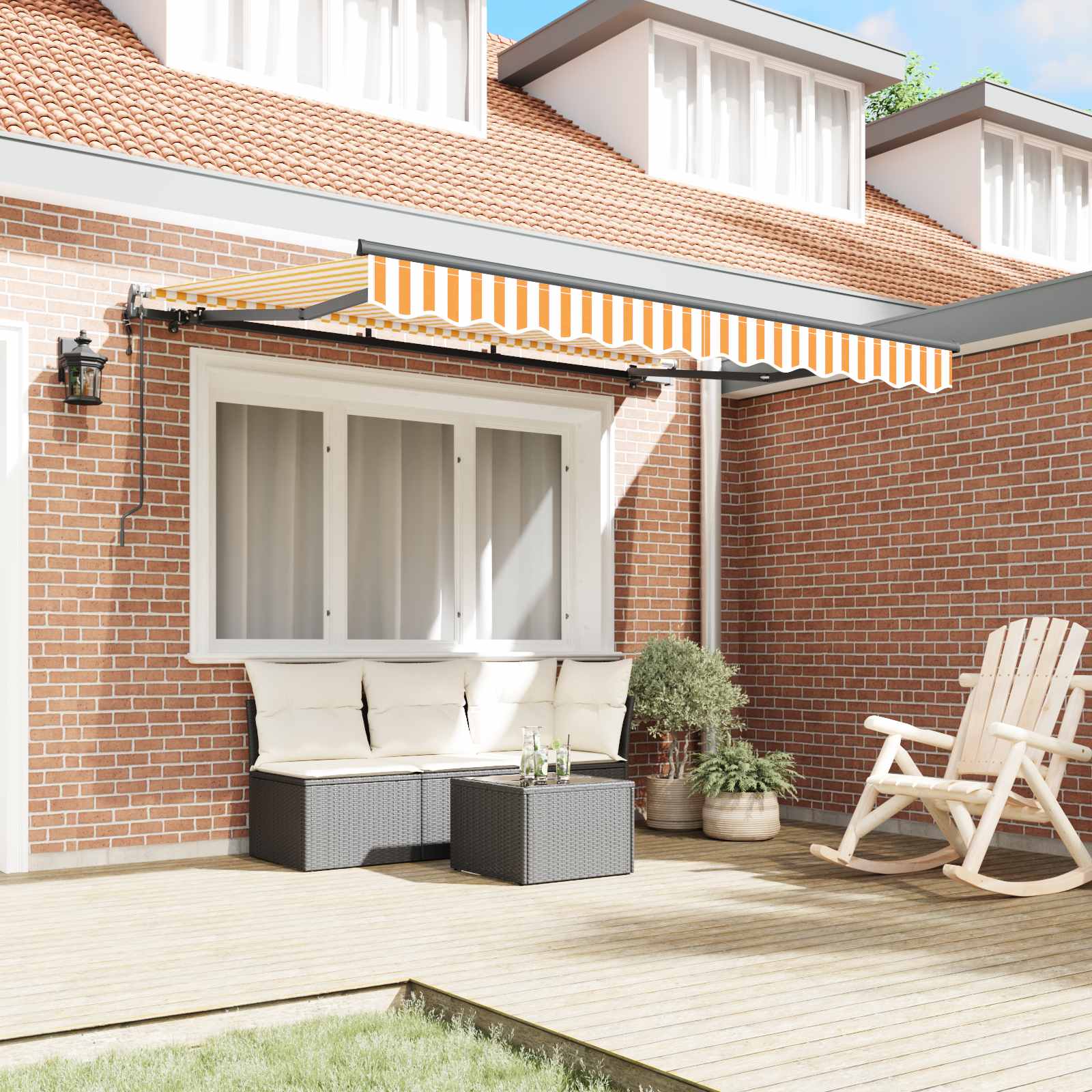 Tenda Retrattile Giallo 250 x 200 cm Tessuto | homemem39