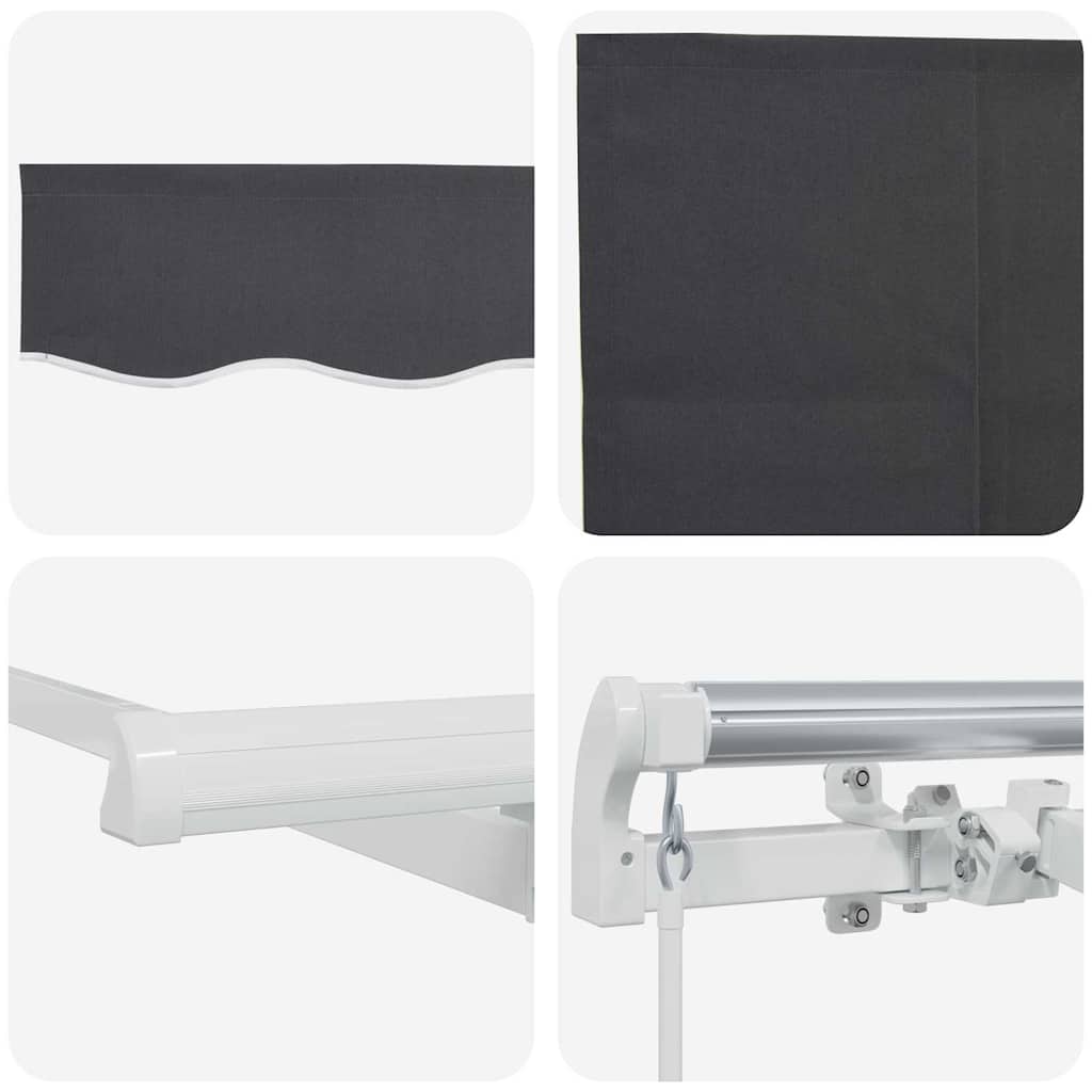 Tenda Retrattile Antracite 250 x 200 cm Tessuto | homemem39