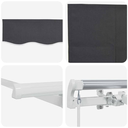 Tenda Retrattile Antracite 250 x 200 cm Tessuto | homemem39