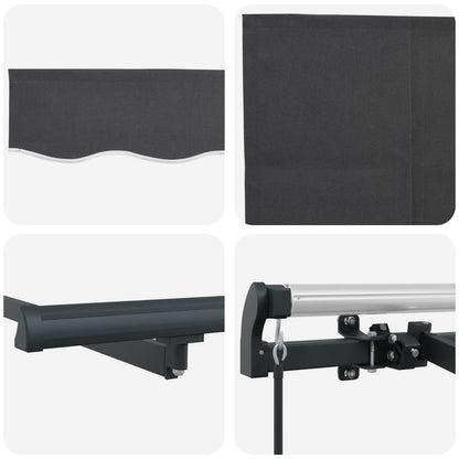 Tenda Retrattile Antracite 250 x 200 cm Tessuto | homemem39