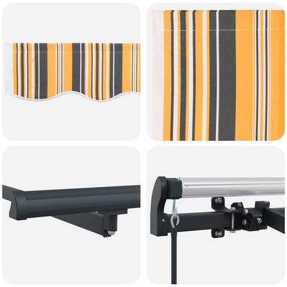 Tenda Retrattile Giallo e Grigio 250 x 200 cm Tessuto | homemem39