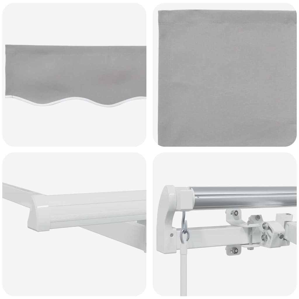 Tenda retrattile Grigio chiaro 250 x 200 cm Tessuto | homemem39