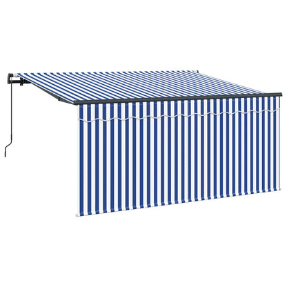 Tenda Retrattile Blu e Bianco 300 x 200 cm | homemem39