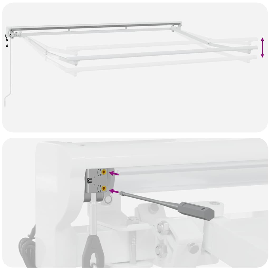 Struttura della tenda Giallo e Bianco 300 x 200 cm | homemem39
