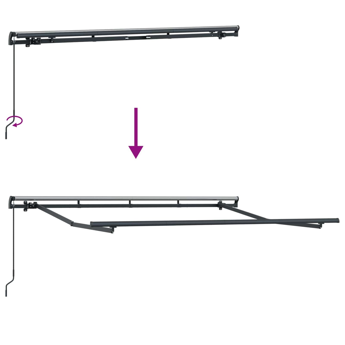 Tenda retrattile Giallo 300 x 200 cm Tessuto | homemem39