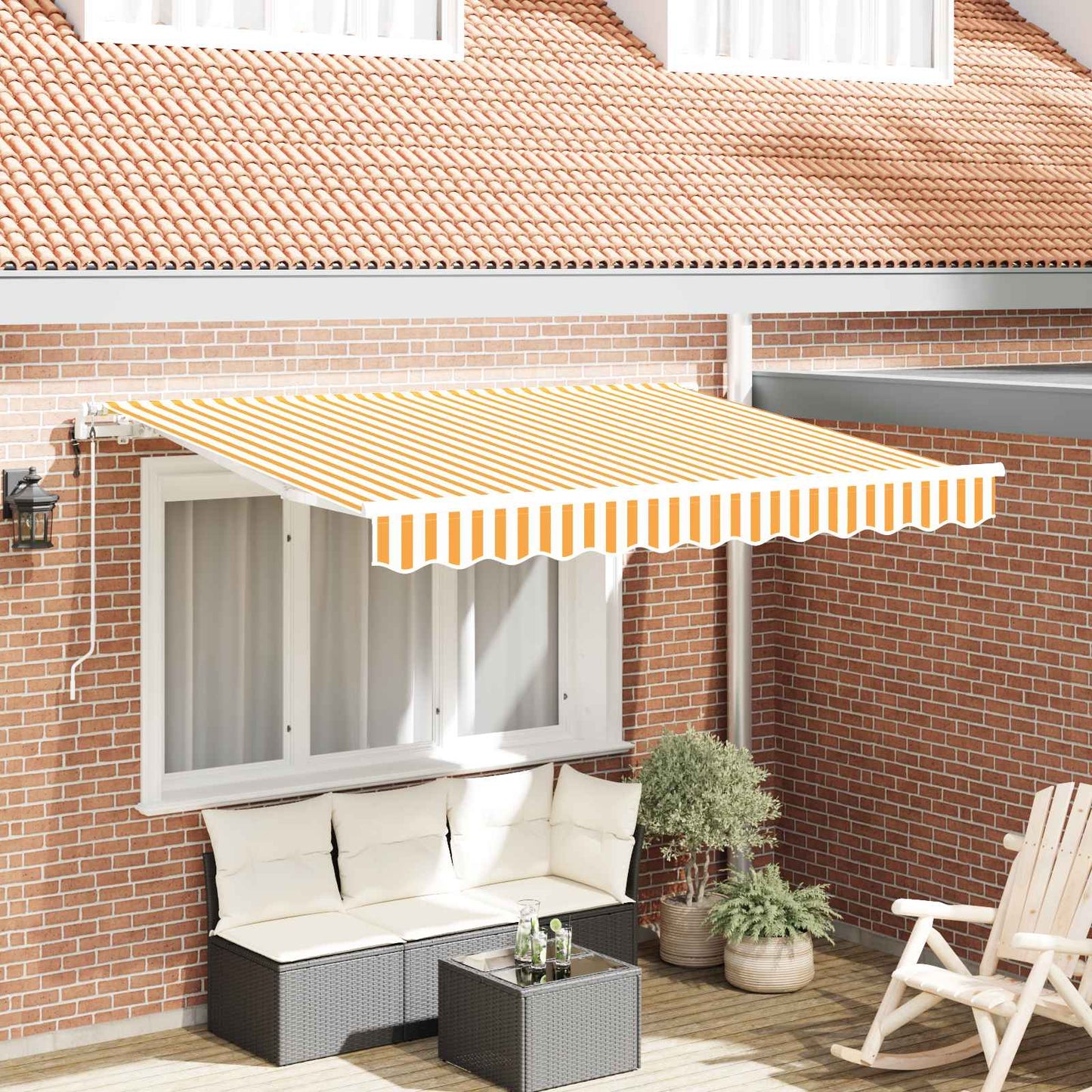 Tenda retrattile Giallo 300 x 200 cm Tessuto