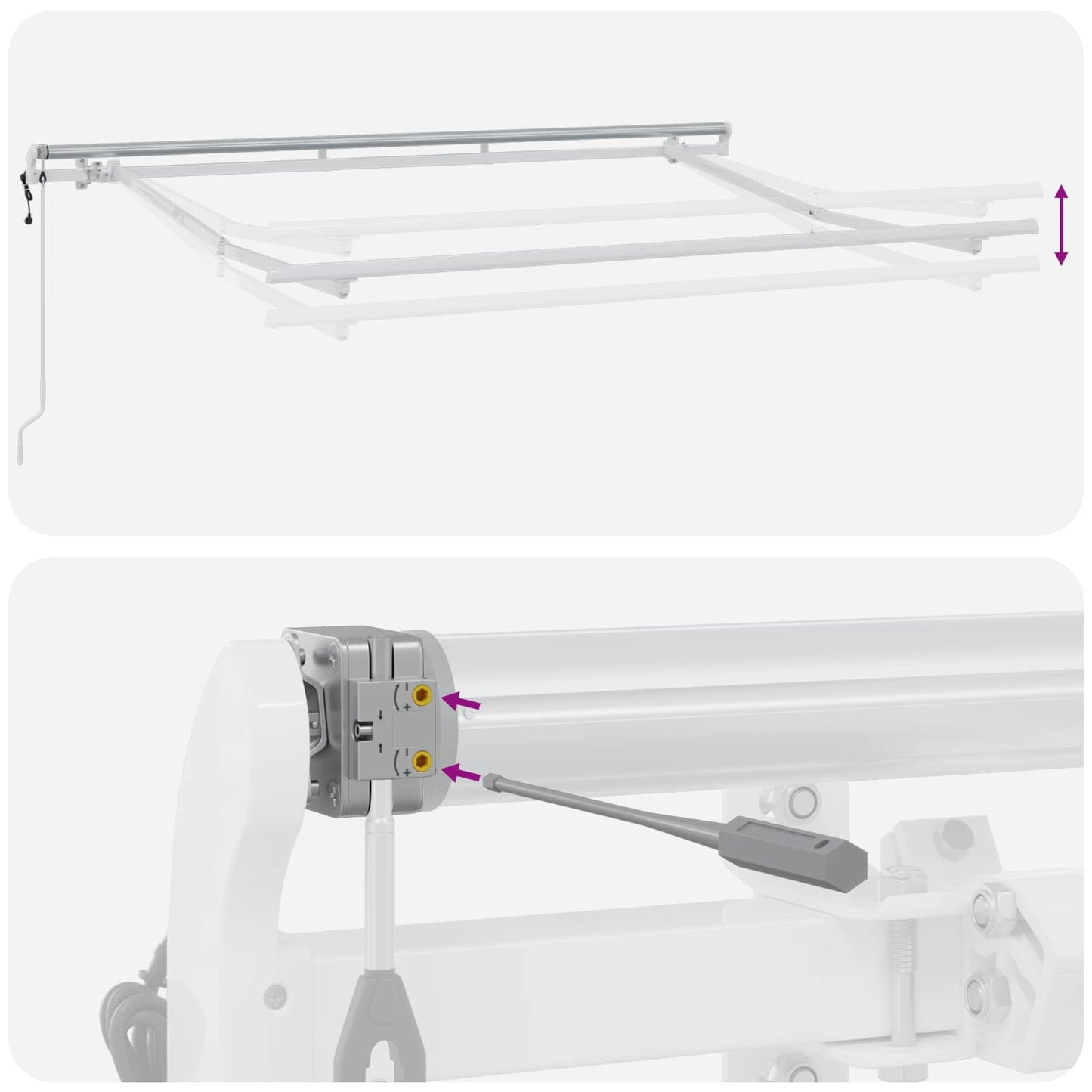 Tenda retrattile Giallo 300 x 200 cm Tessuto | homemem39