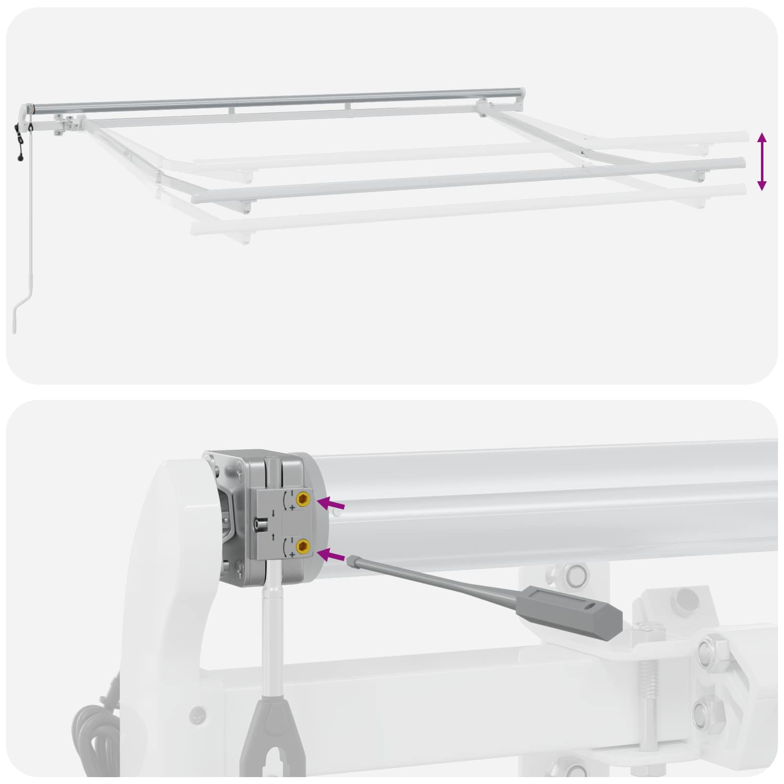 Tenda retrattile Giallo 300 x 200 cm Tessuto | homemem39