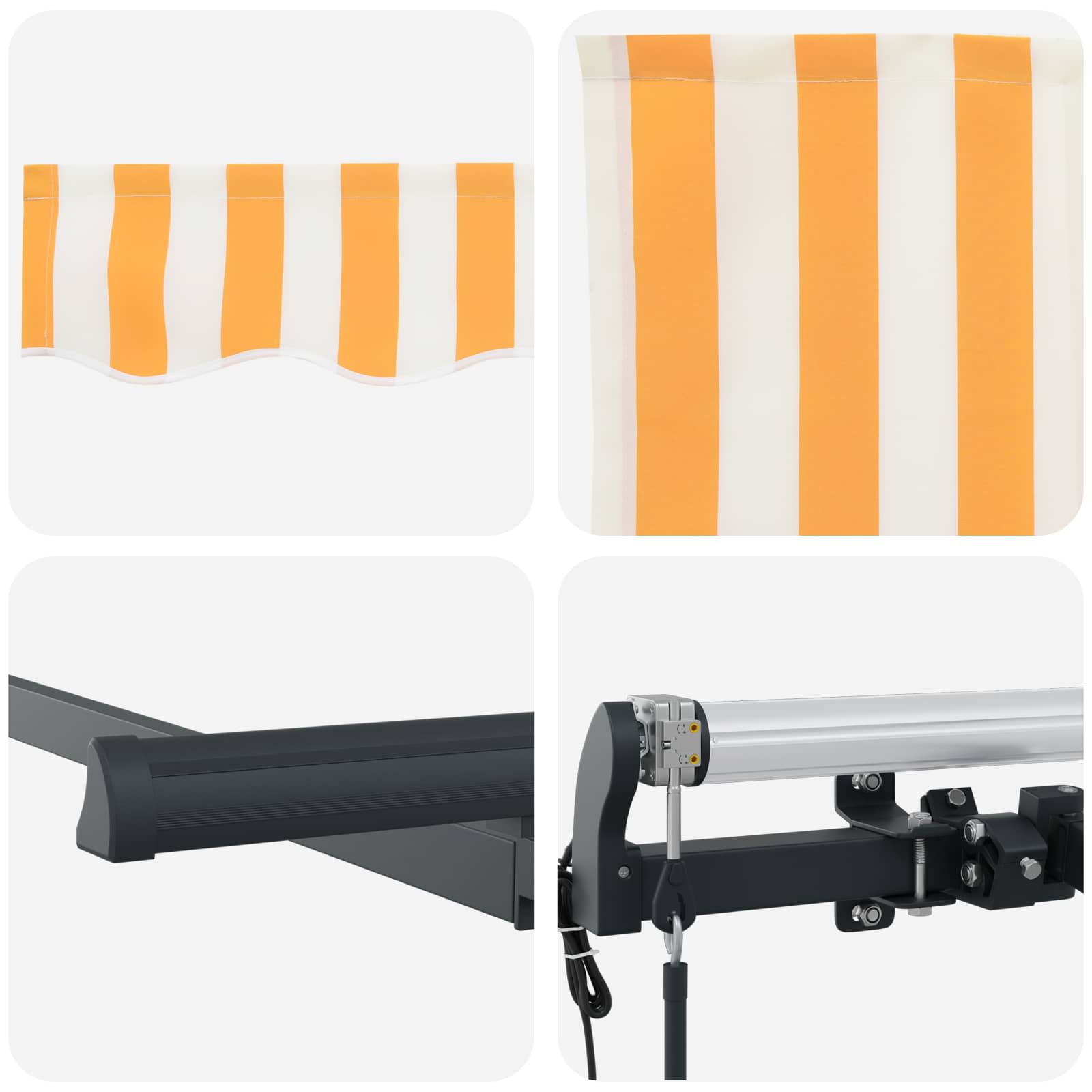 Tenda retrattile Giallo 300 x 200 cm Tessuto | homemem39