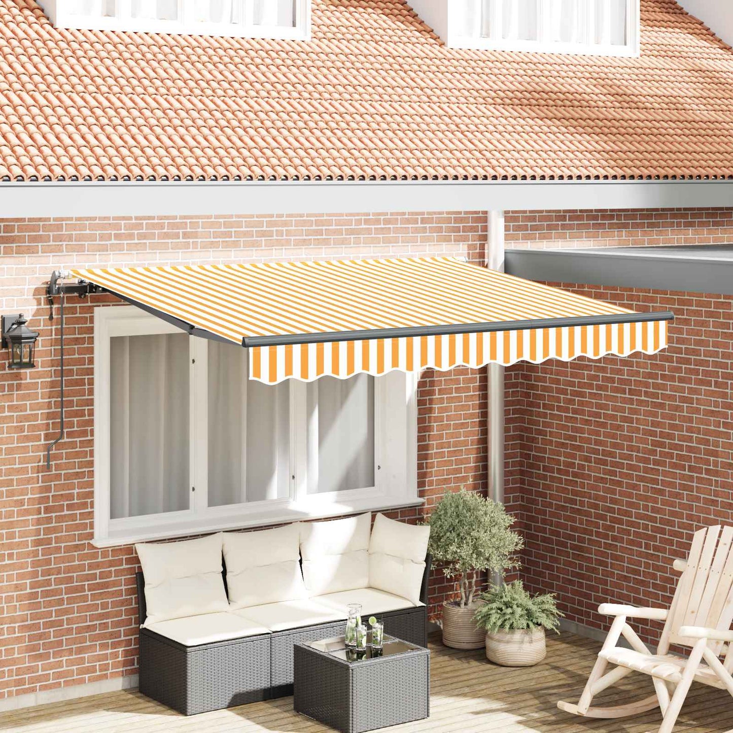 Tenda retrattile Giallo 300 x 200 cm Tessuto