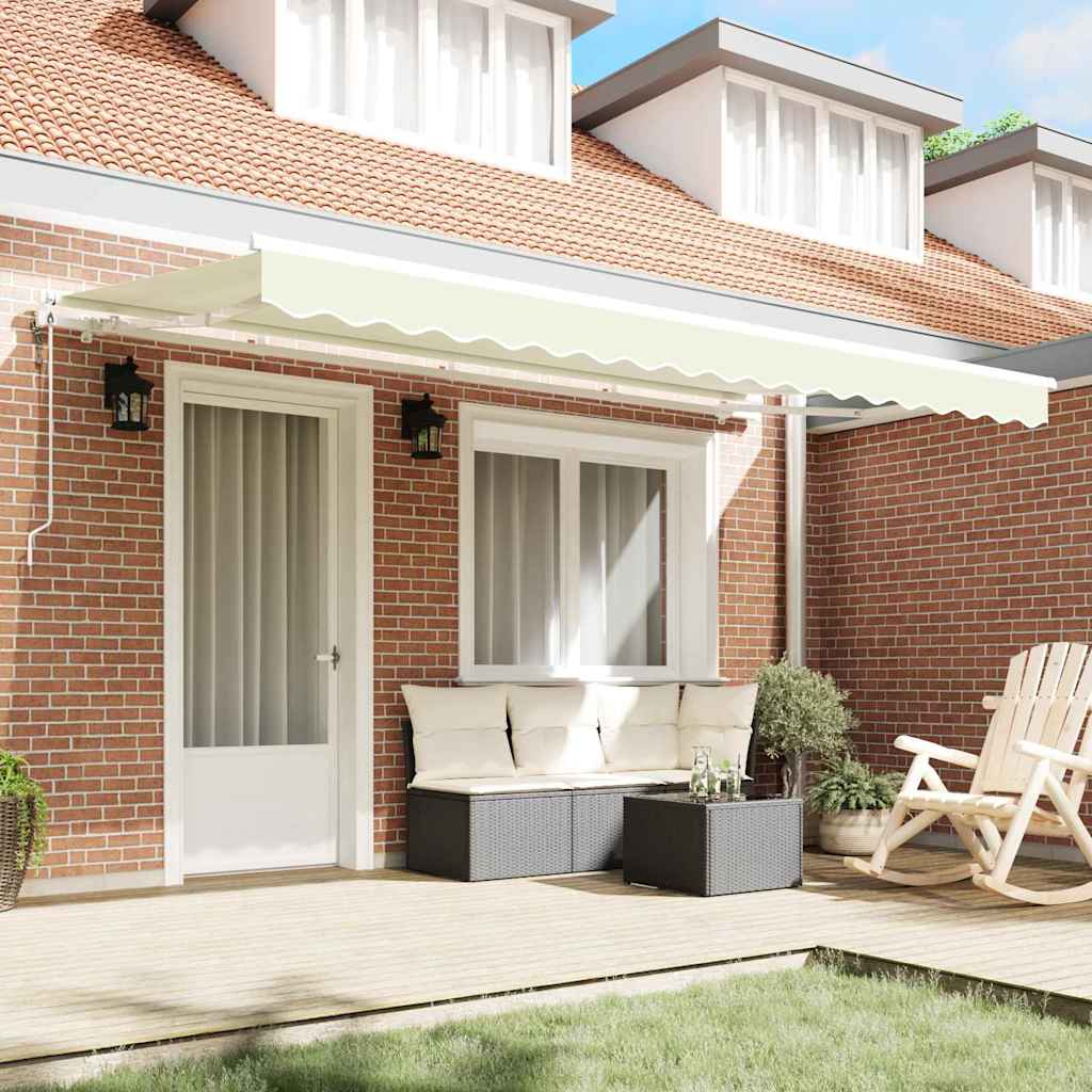 Tenda Retrattile Crema 350 x 200 cm Tessuto | homemem39