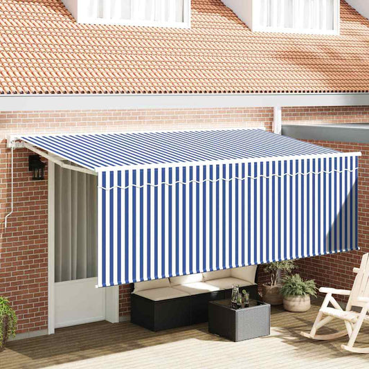 Tenda Retrattile Blu 350 x 200 cm Tessuto | homemem39