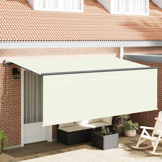 Tenda Retrattile Crema 350 x 200 cm Poliestere e Alluminio | homemem39