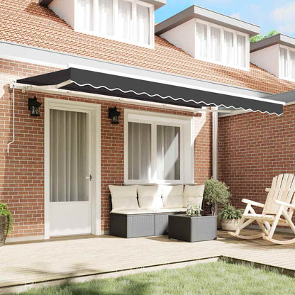 Tenda Retrattile Antracite 350 x 200 cm Tessuto | homemem39