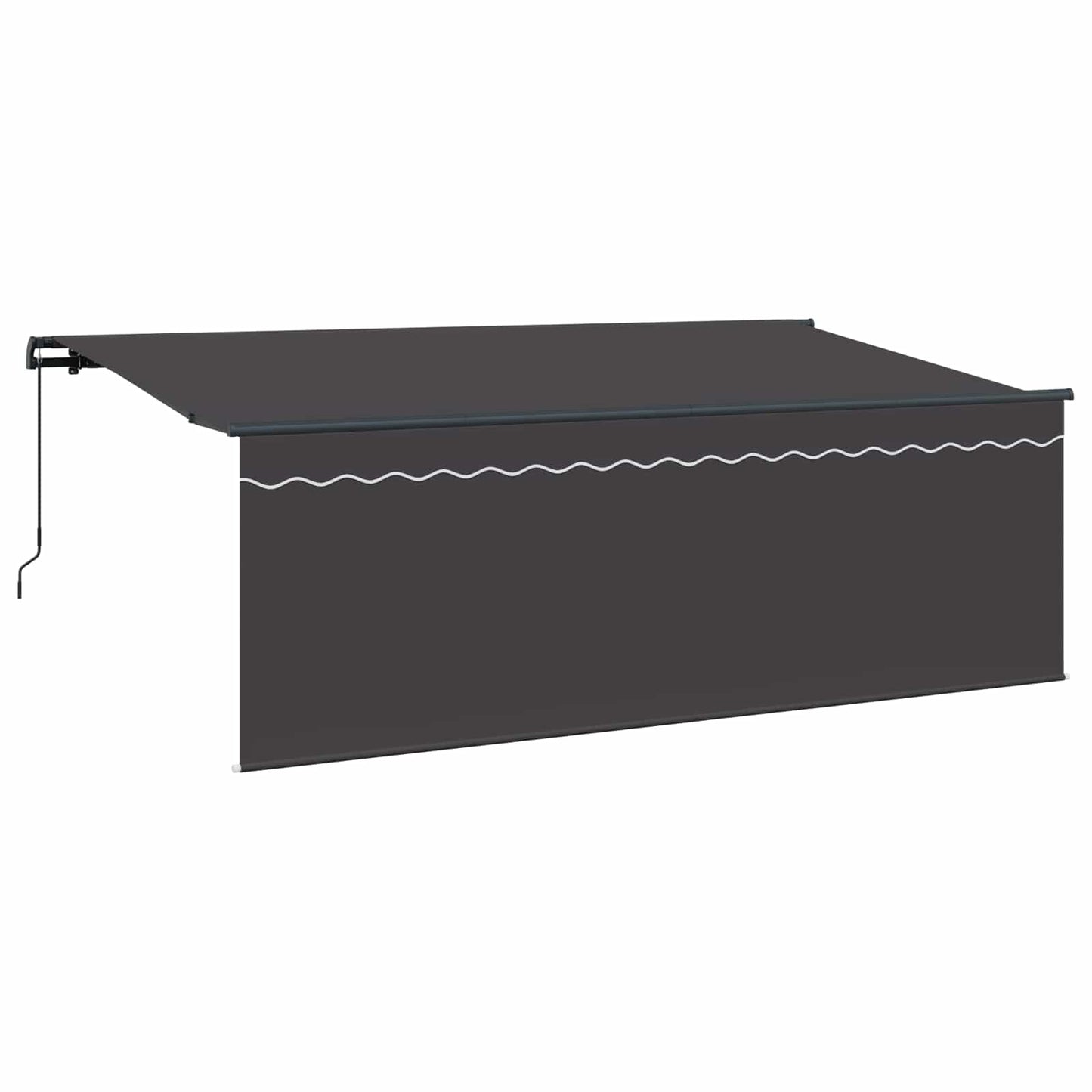 Tenda Retrattile Antracite 350 x 200 cm Poliestere e Alluminio | homemem39