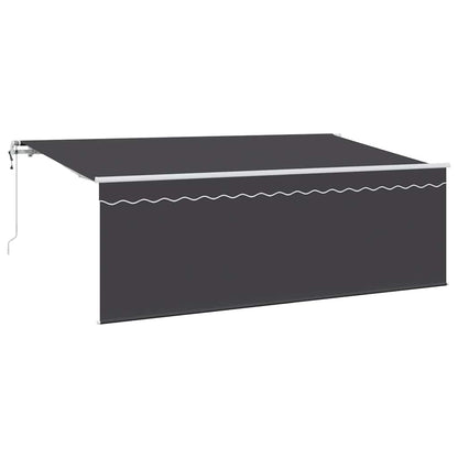 Tenda Retrattile Antracite 350 x 200 cm Poliestere e Alluminio | homemem39