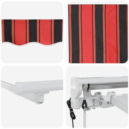 Tenda Retrattile Arancione e Nero 350 x 200 cm