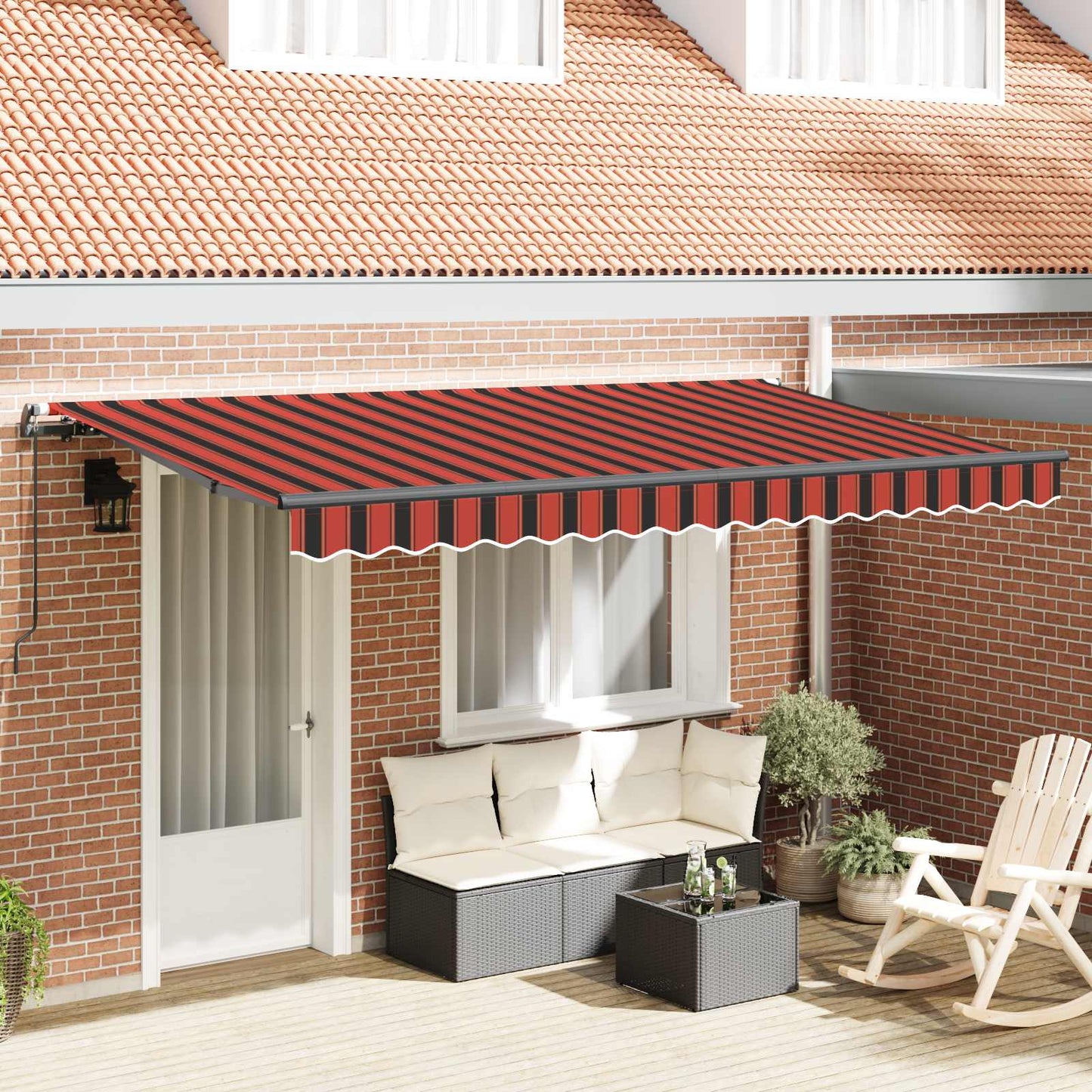 Tenda Retrattile Arancione 350 x 200 cm Tessuto | homemem39