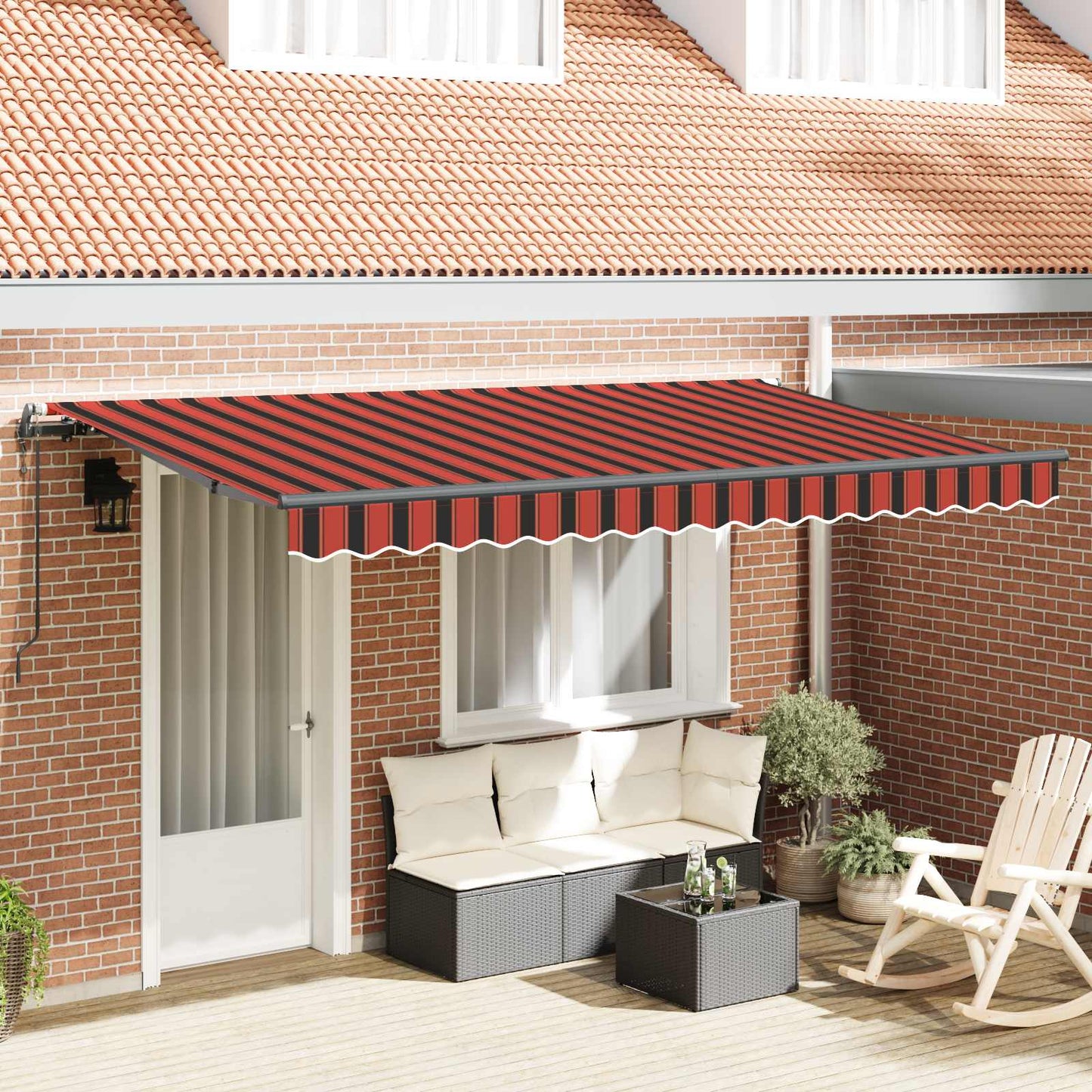 Tenda Retrattile Arancione 350 x 200 cm Tessuto | homemem39