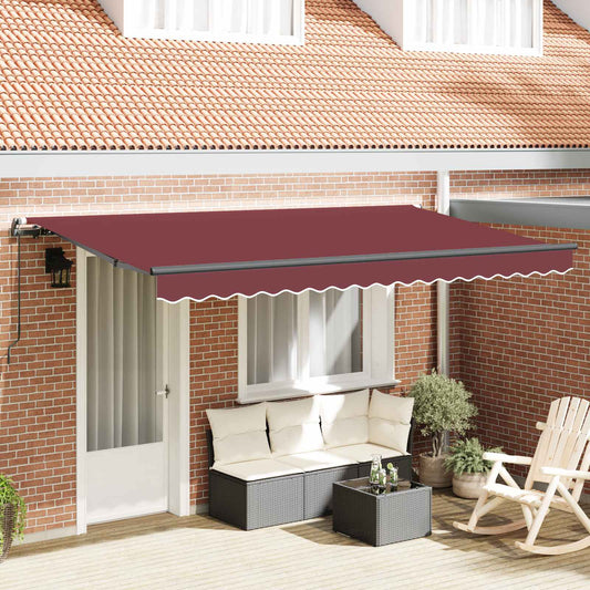 Tenda Retrattile Borgogna 350 x 200 cm Tessuto | homemem39
