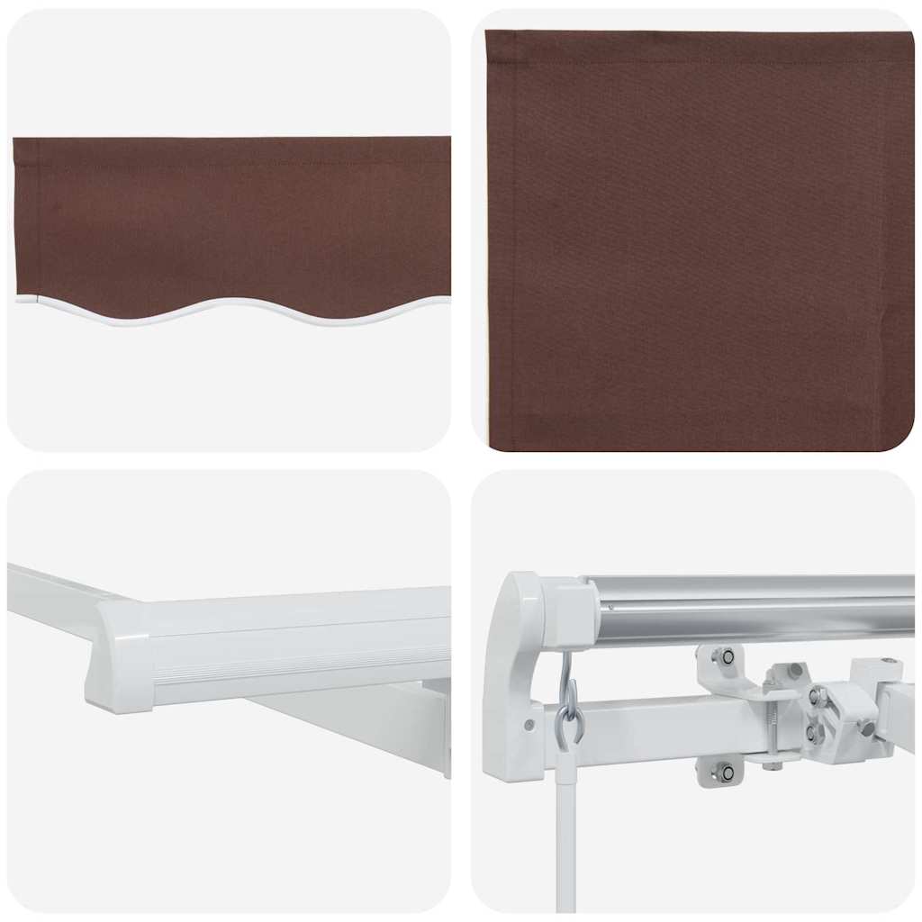 Tenda Retrattile Marrone 350 x 200 cm Tessuto | homemem39