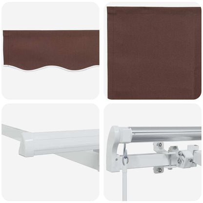 Tenda Retrattile Marrone 350 x 200 cm Tessuto | homemem39