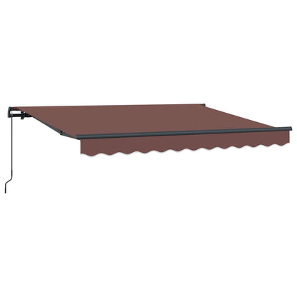Tenda Retrattile Marrone 350 x 200 cm Tessuto | homemem39