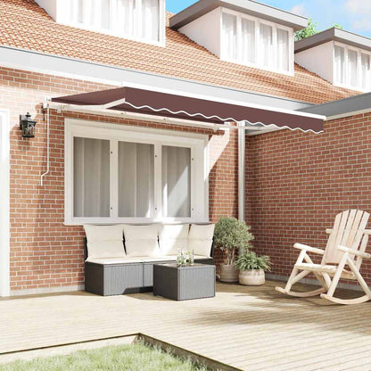 Tenda Retrattile Marrone 350 x 200 cm Tessuto | homemem39