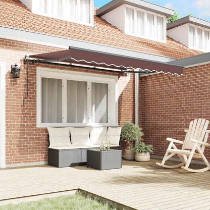 Tenda Retrattile Marrone 350 x 200 cm Tessuto | homemem39
