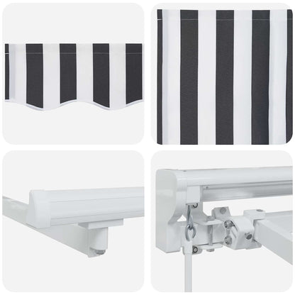 Struttura della tenda Antracite e Bianco 350 x 200 cm | homemem39