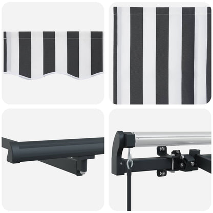 Tenda Retrattile Antracite 350 x 200 cm Tessuto | homemem39