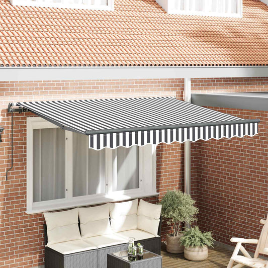 Tenda Retrattile Antracite 350 x 200 cm Tessuto | homemem39