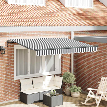 Tenda Retrattile Antracite 350 x 200 cm Tessuto | homemem39