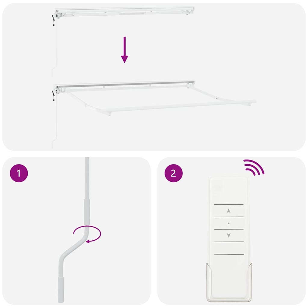 Tenda Retrattile Multicolore 350 x 200 cm Poliestere e Metallo