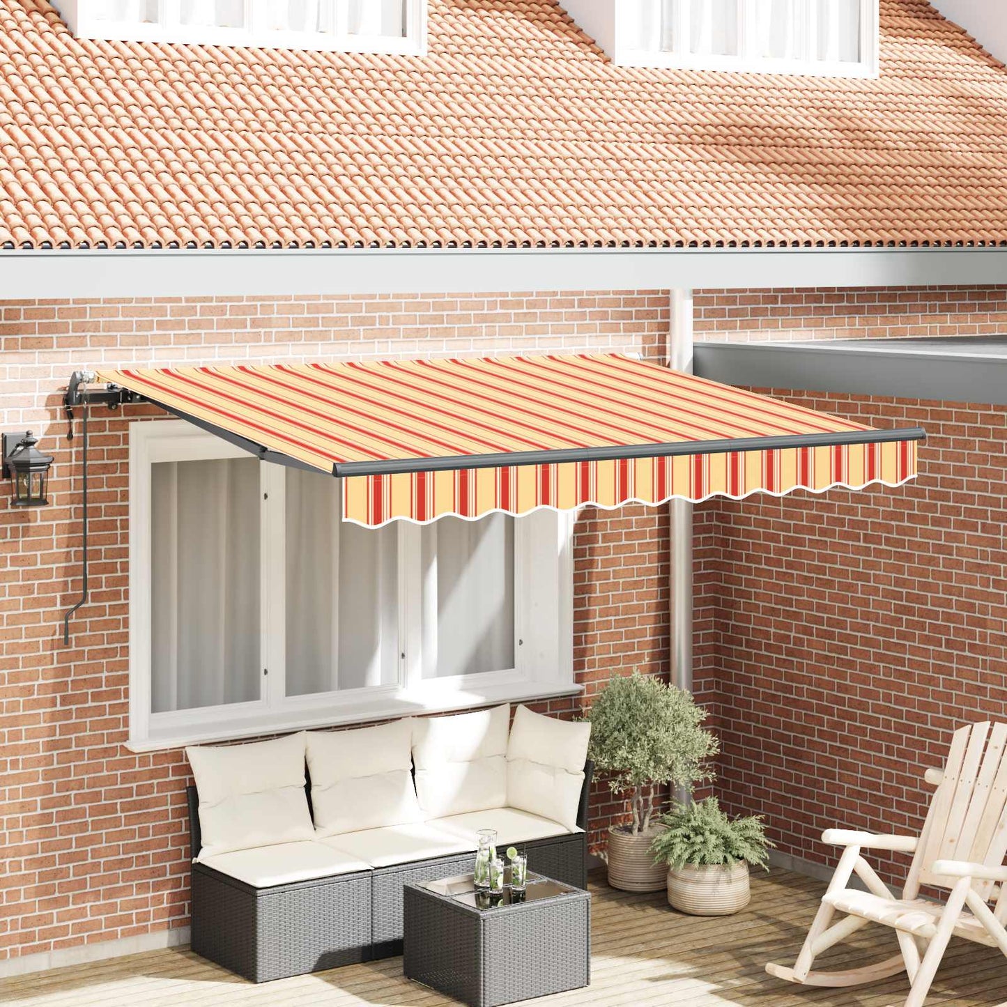Tenda Retrattile Giallo 350 x 200 cm Tessuto | homemem39
