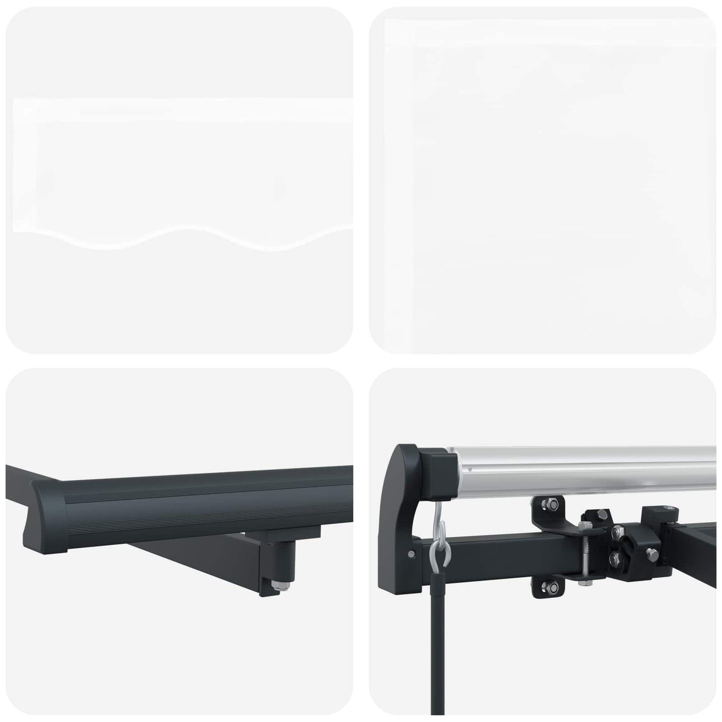 Tenda Retrattile Bianco 350 x 200 cm Tessuto | homemem39