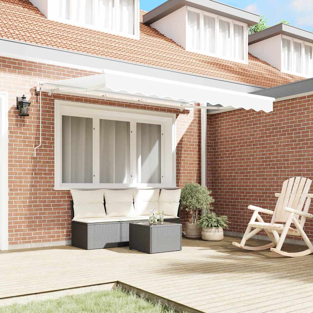 Tenda Retrattile Bianco 350 x 200 cm Tessuto | homemem39