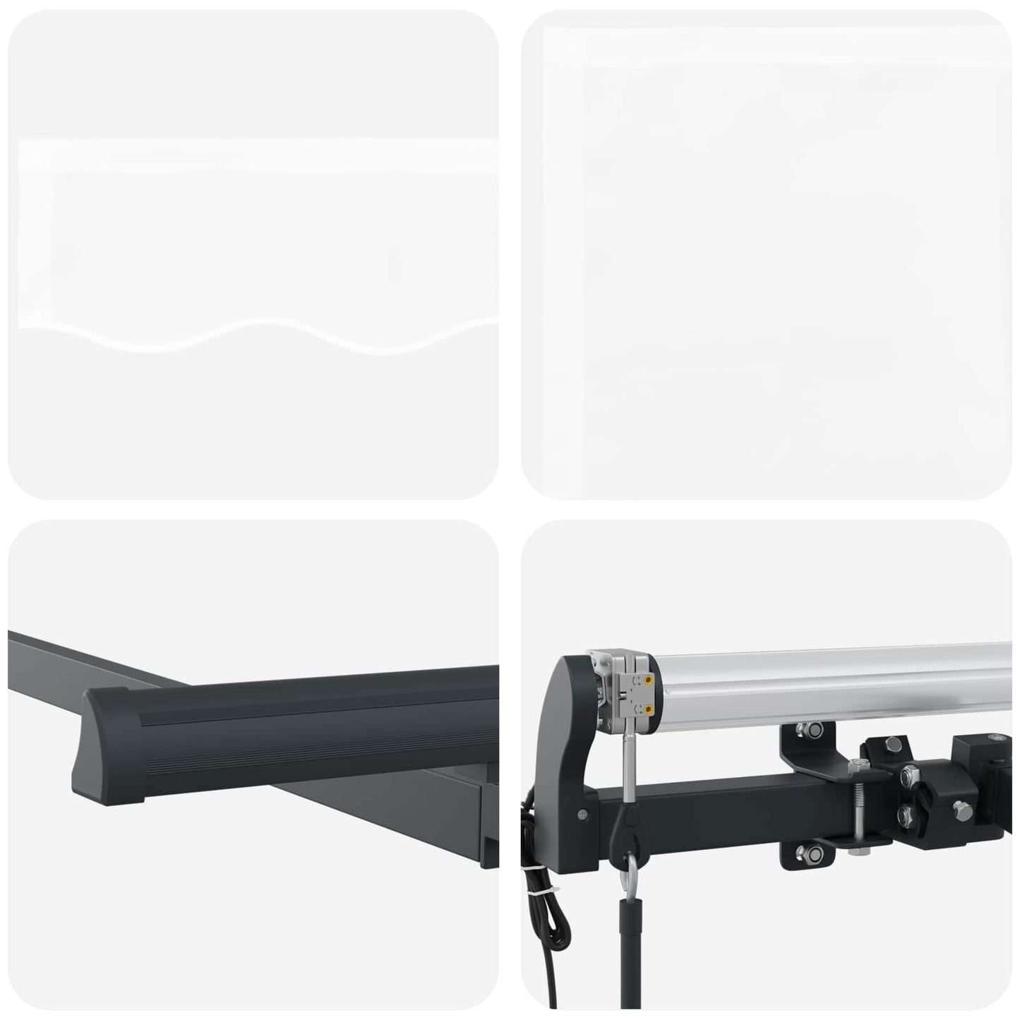 Tenda Retrattile Bianco 350 x 200 cm Tessuto | homemem39